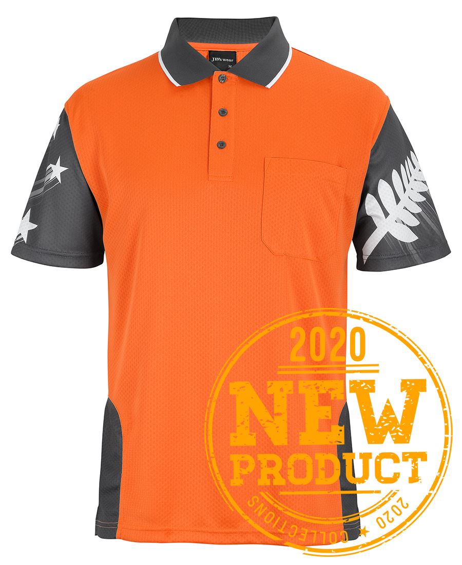 HI VIS NZ FERN POLO